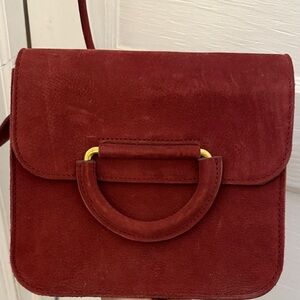 Madewell dark red Suede Crossbody Bag
